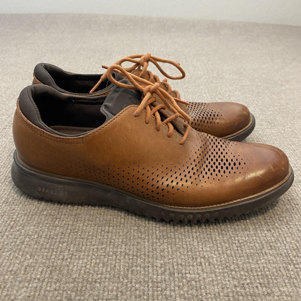 Cole Haan Zerogrand Shoes Mens Size 8.5 Brown Leather Grand.OS Sneakers C25351